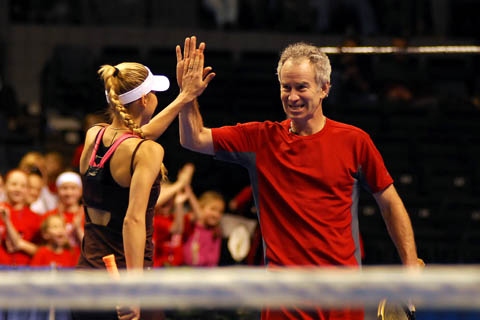 John McEnroe and Anna Kournikova